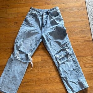 SHEIN Light Blue Denim Jeans